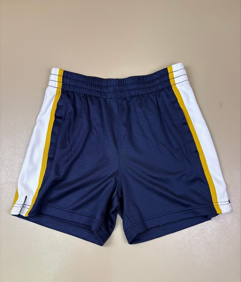 Abercrombie & Fitch Athletic Shorts Size S Navy Blue White Yellow Stripe NWOT